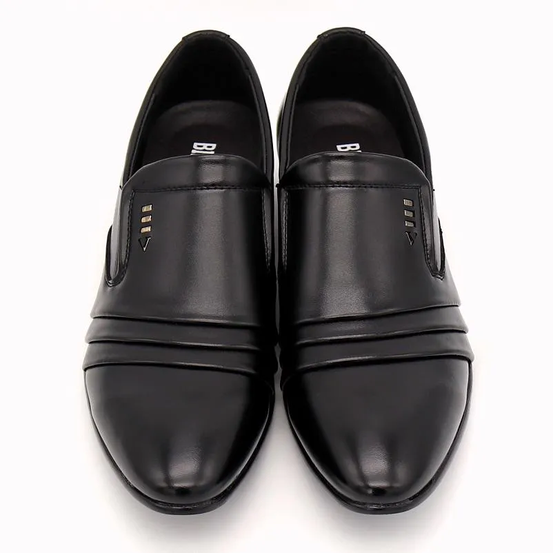 Angelo Ricci™ Dress Loafers Pointy Black Shoes