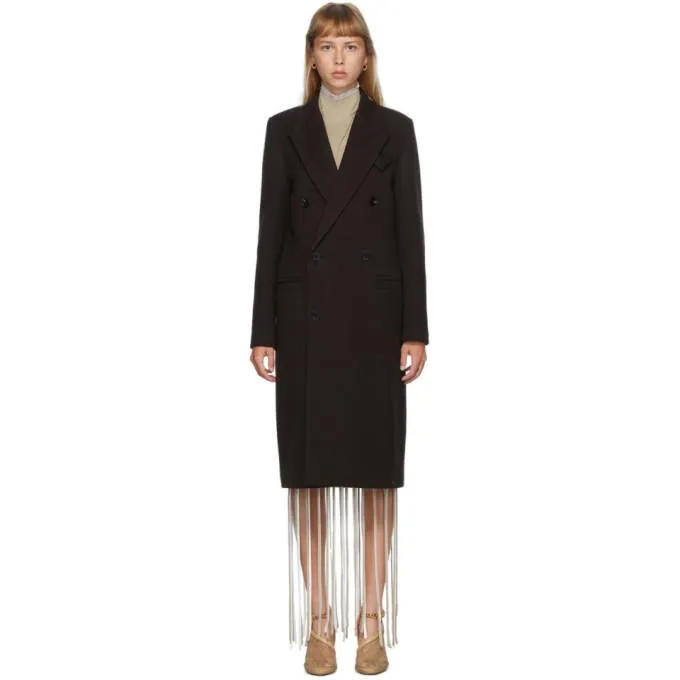 Bottega Veneta Brown Cavalry Twill Double-Breasted Coat
