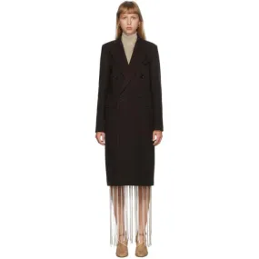 Bottega Veneta Brown Cavalry Twill Double-Breasted Coat