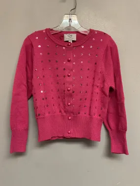 Carolina Zapf Size 5 Pink Sequined Cotton Girls Sweaters & Vests