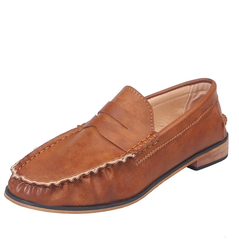 Chicmy Spring Women's PU Leather Loafers Pointed Toe Flat Shoes Mocasines Para Mujer