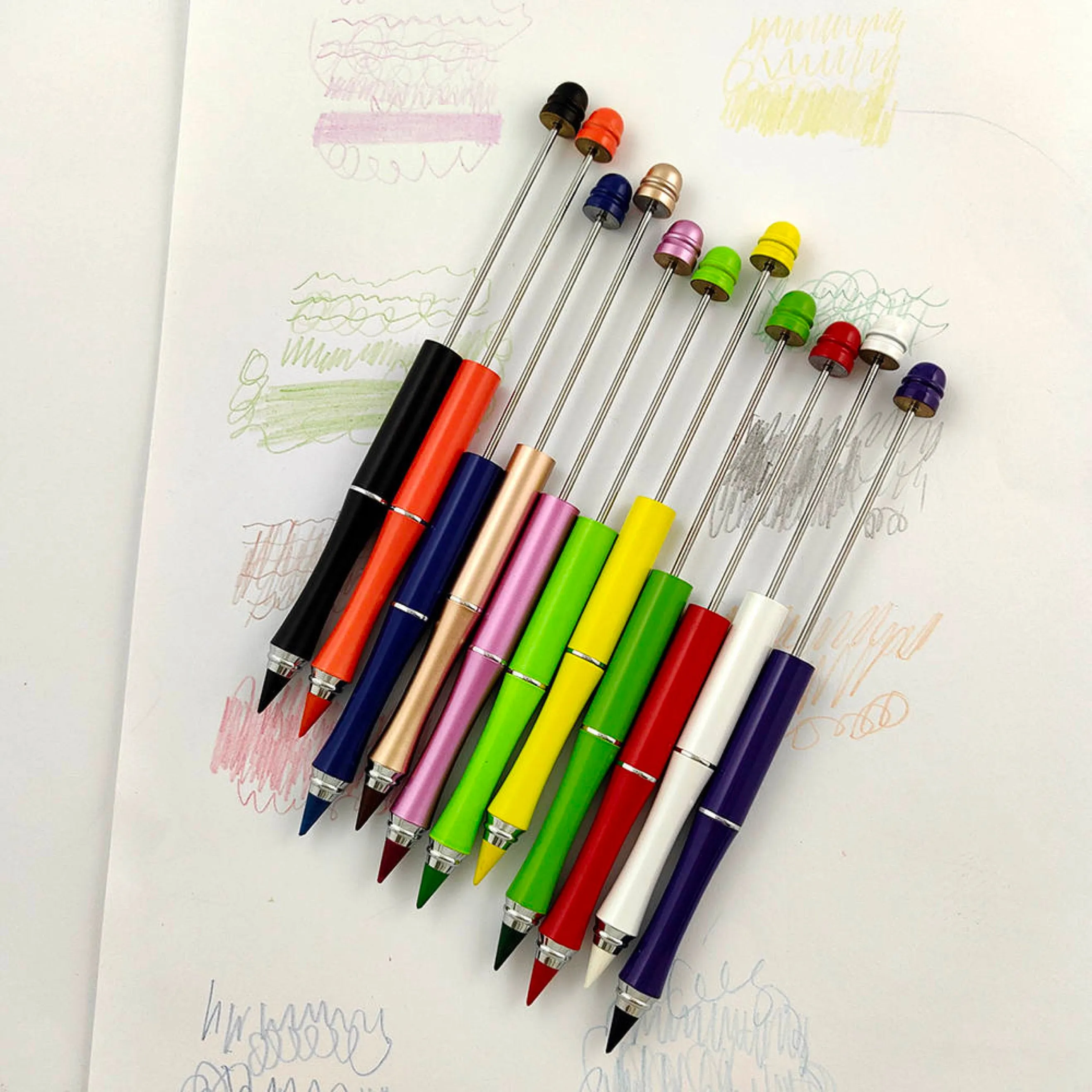 Colored Metal Beadable Pencil