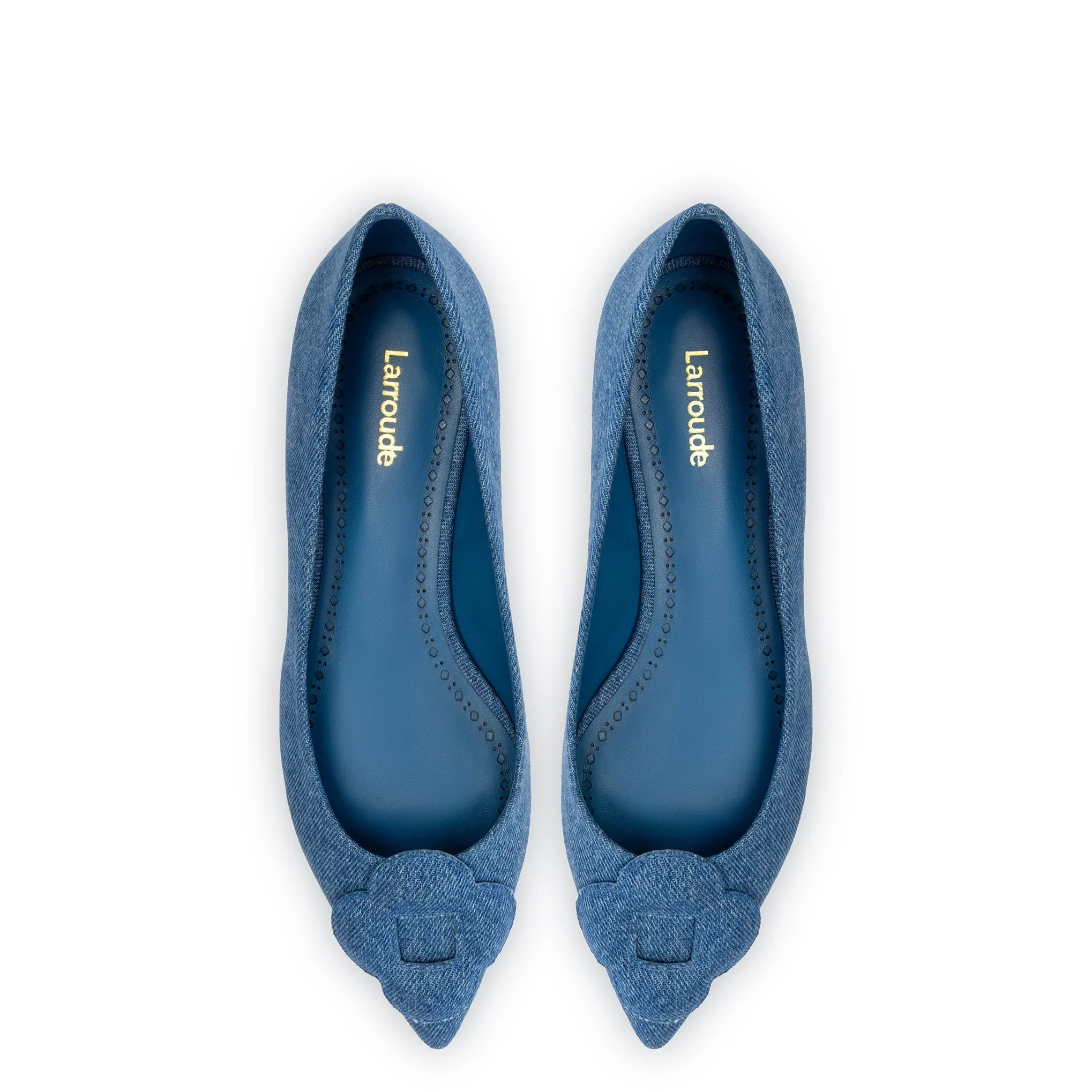 Flora Ballet Flat In Blue Denim