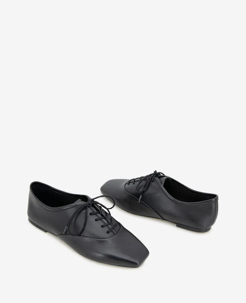 Justice Box Toe Lace Up Flat