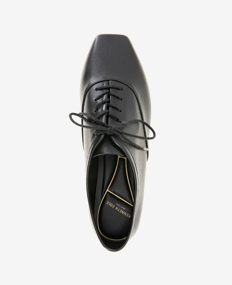 Justice Box Toe Lace Up Flat