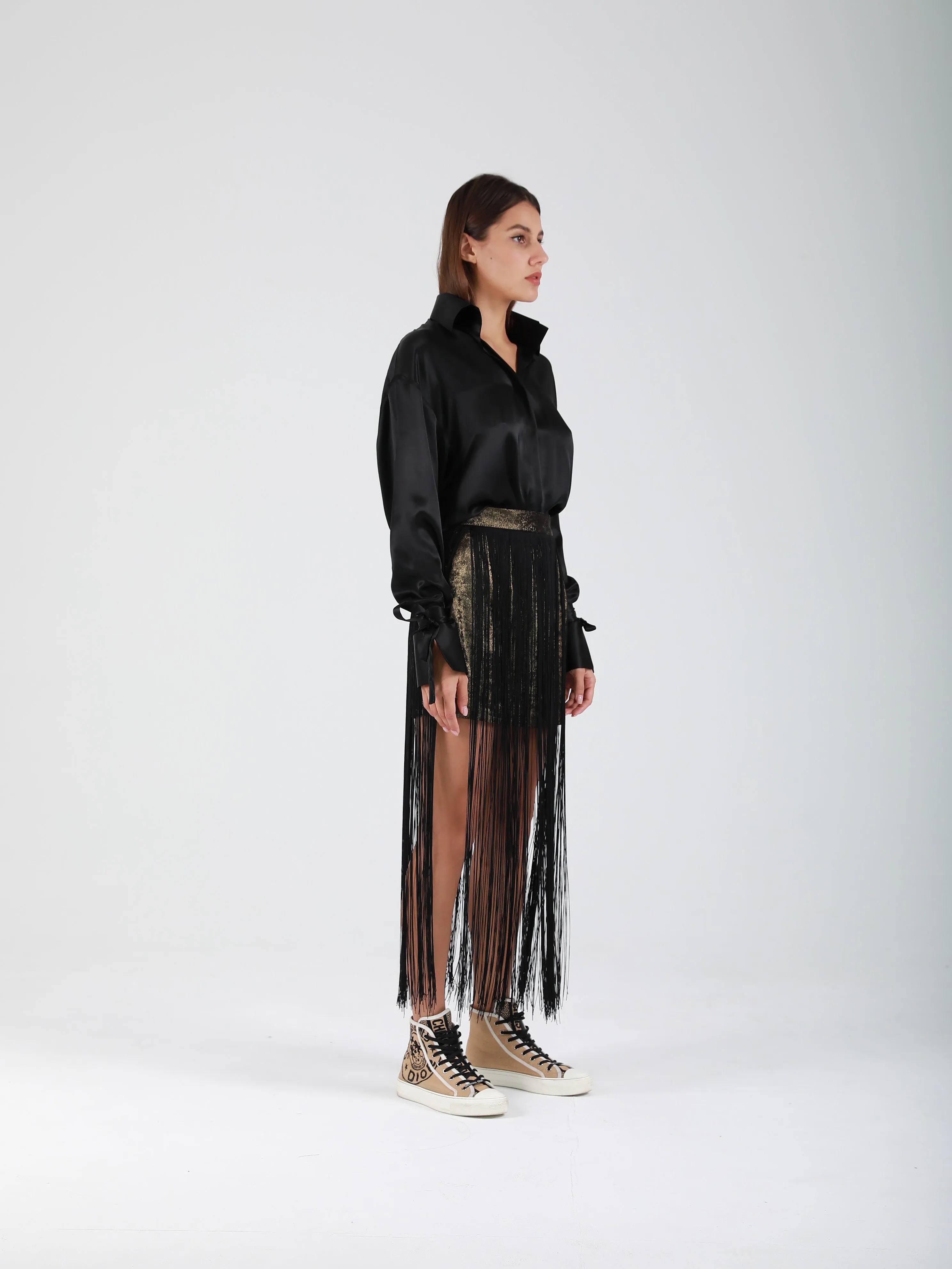 Kinetic Fringed Skirt