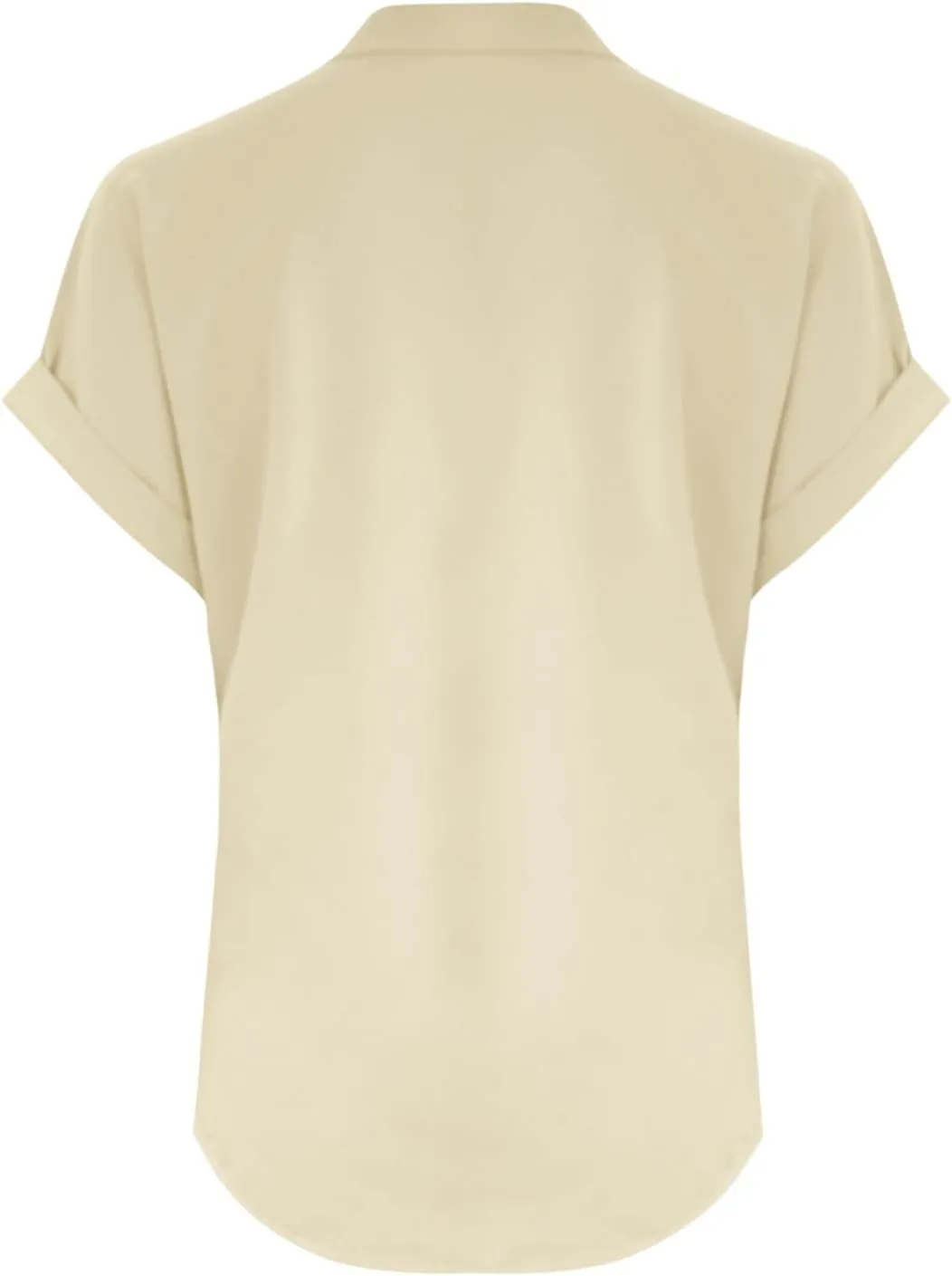 Linen Shirt for Women Summer Button Down Short Sleeve V Neck Tops Solid Color Comfy Blouses Casual Dressy Tunic Tees
