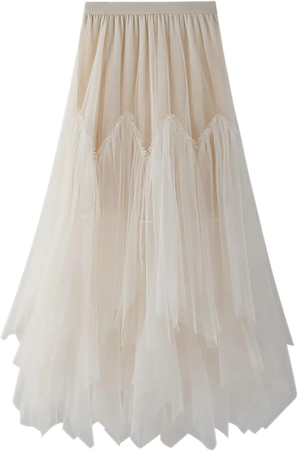 Long Skirts for Women Trendy 2025 Summer Lightweight High Elastic Waist Casual Mesh Sheer A Line Shirts for Vacation