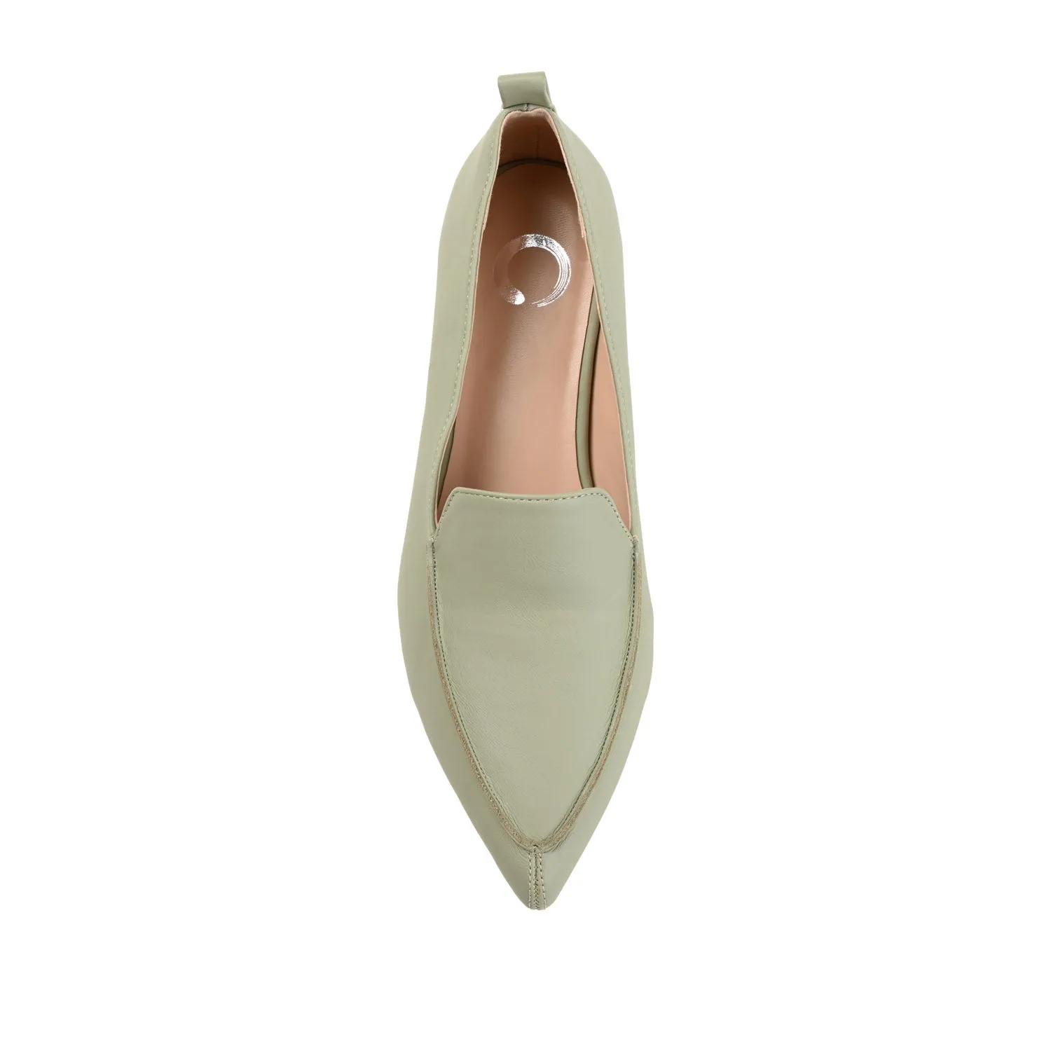 MAGGS GLOBE HEELED LOAFERS IN FAUX LEATHER