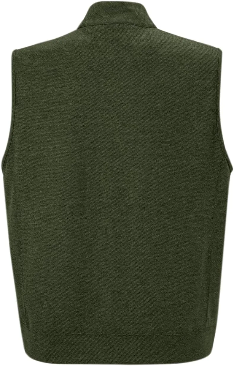 Makkrom Mens Quarter Zip Sleeveless Golf Vest Pullover Stand Collar Casual Vests Outerwear