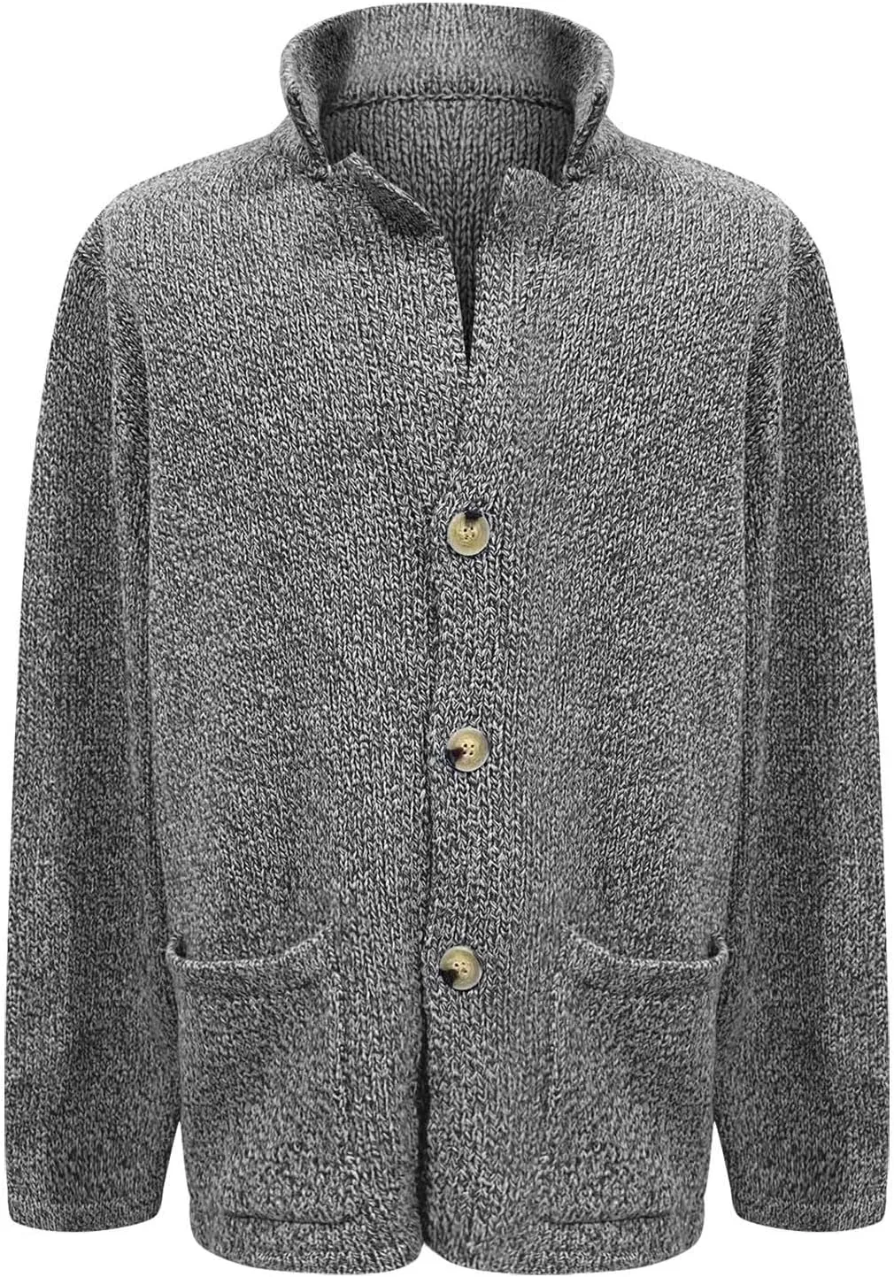 Mens Fashion Knitted Blazers Sweaters Plus Size Thicken Thermal Winter Cardigan Casual Long Sleeve Button Down Jacket