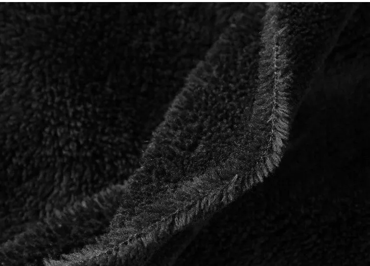 Men's Winter Warm Plush Cashmere Long Loose Hooded Coat