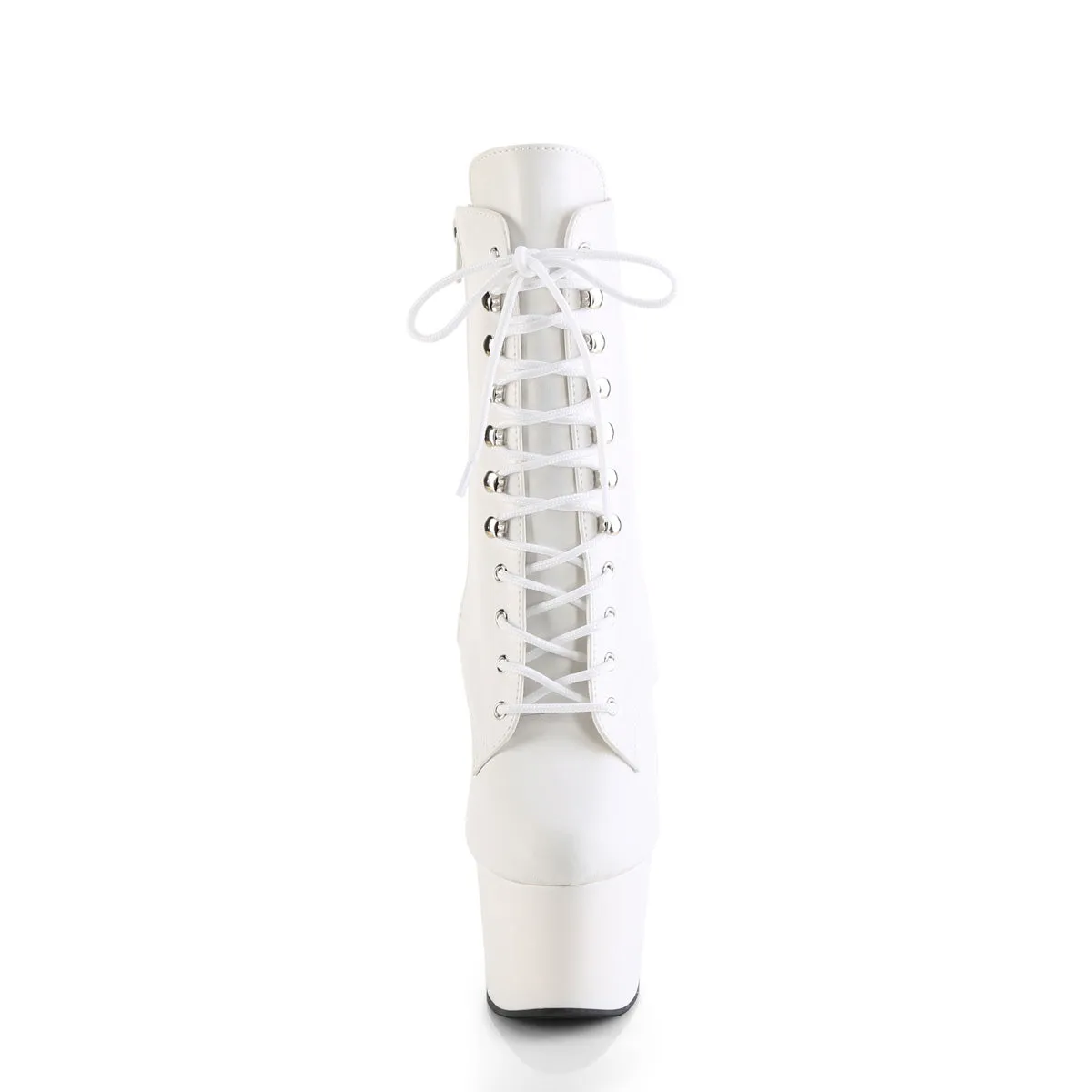Sexy Devil 7 Inches Matte White Ankle Boots