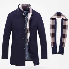 Thicken Detachable Scarf Jacket