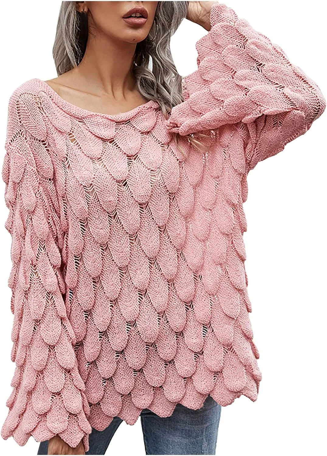 Women Turtleneck Long Sleeve Fashion Sweaters Chunky Knit Fall Winter Oversized Loose Pullover Sweater Top Warm Cotton