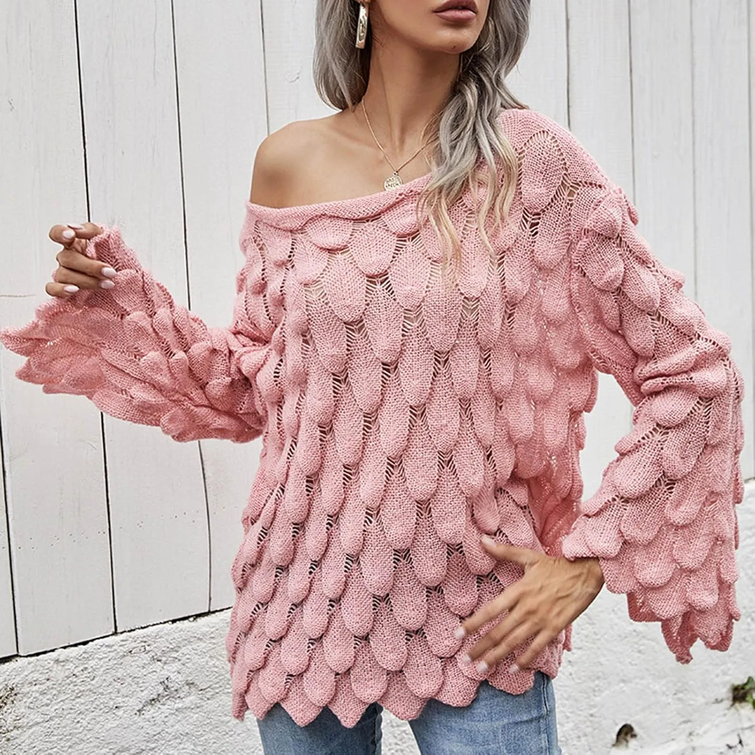 Women Turtleneck Long Sleeve Fashion Sweaters Chunky Knit Fall Winter Oversized Loose Pullover Sweater Top Warm Cotton