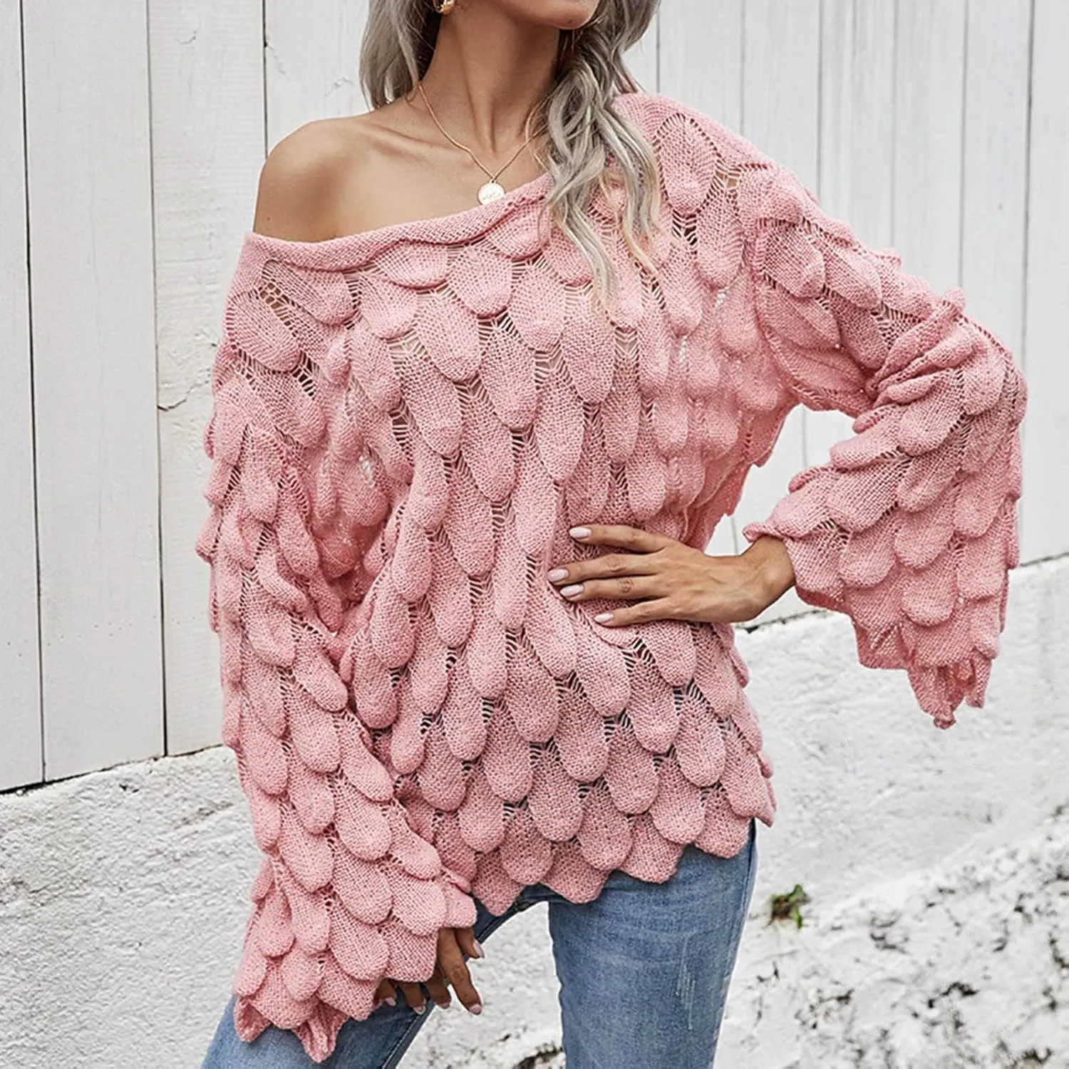 Women Turtleneck Long Sleeve Fashion Sweaters Chunky Knit Fall Winter Oversized Loose Pullover Sweater Top Warm Cotton