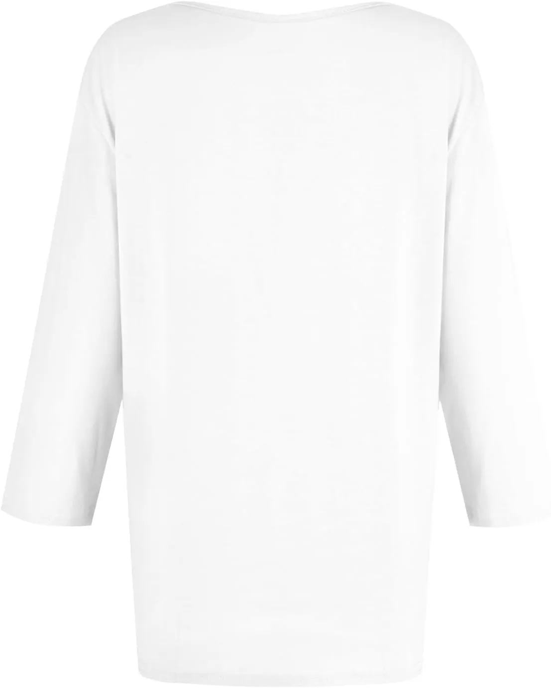 Womens 3/4 Sleeve Tops Casual V Neck T Shirts Loose Fit Three Quarter Length Cute Shirts Dressy Basic Work Blouse