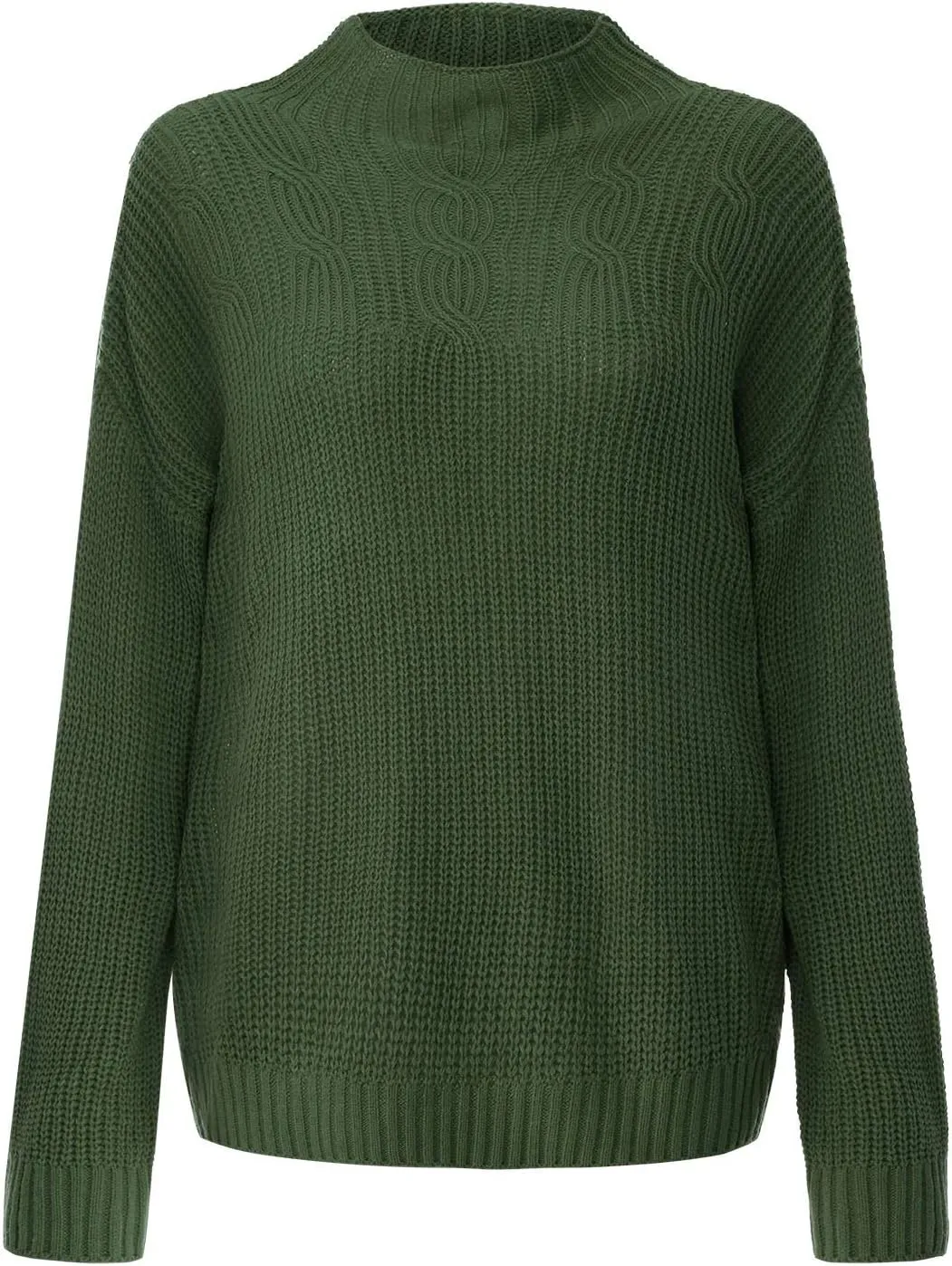 Women's Oversized Turtleneck Sweater Cable Knit Long Sleeve Pullover Fall Clothes Fashion 2023 Casual Chunky Sweaters